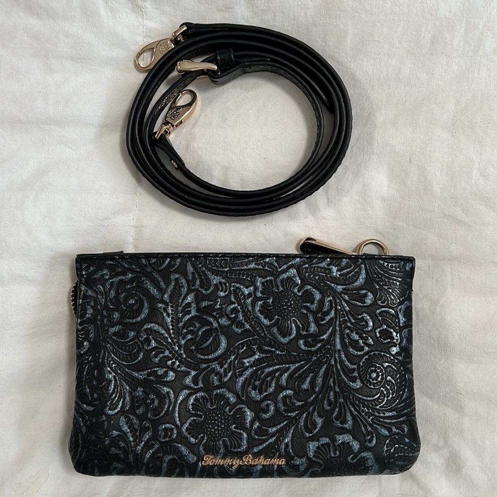 Tommy Bahama Navy Blue Cross Body Bag / Wallet